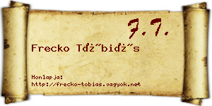 Frecko Tóbiás névjegykártya